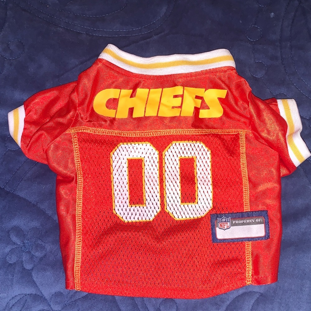 NFL Chiefs Red and Yellow Dog Jersey - Small